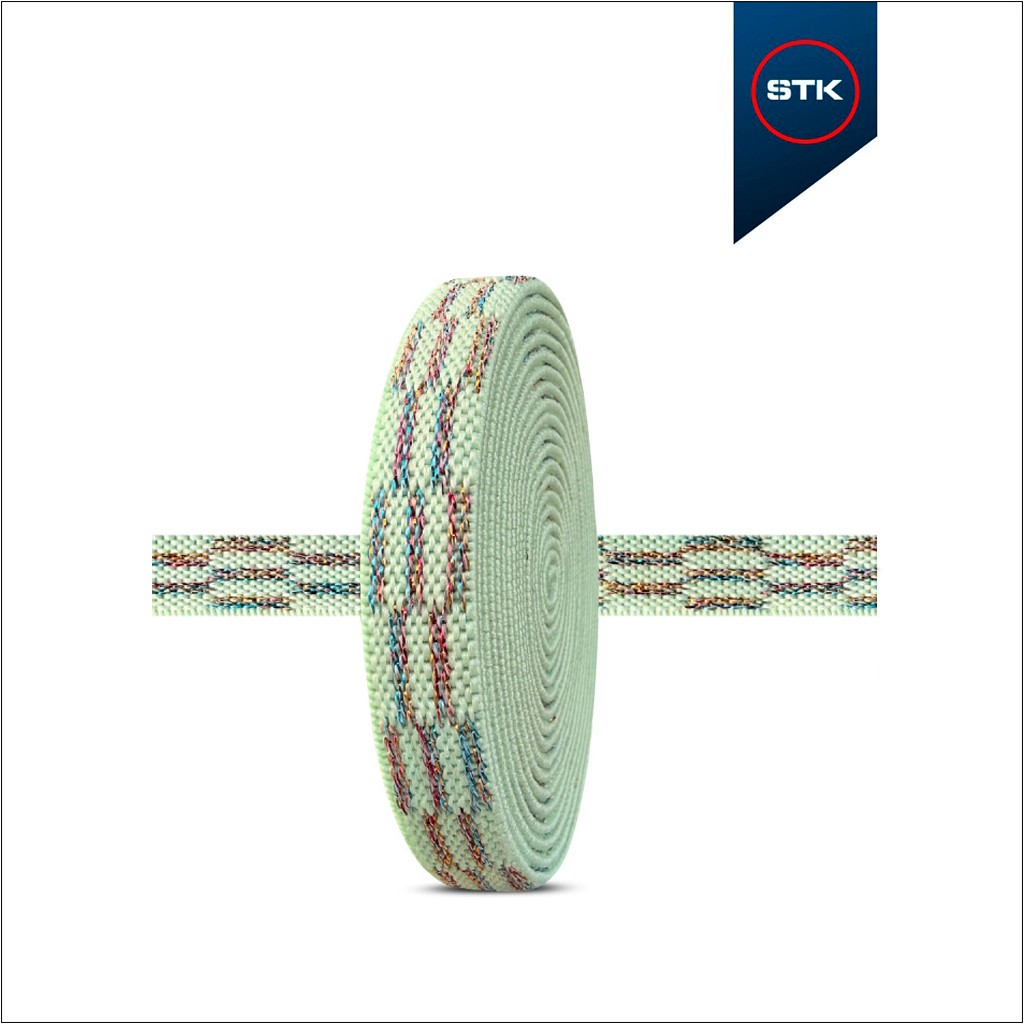 EL&Aacute;STICO STK 2329 10MM VERDE AGUA / LUREX MULTICOLOR