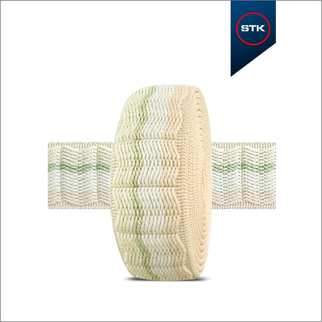 EL&Aacute;STICO STK 2251 32MM PERGAMINHO / PAZ / MENTA / OFF WHITE (8 / 10 / 4/ 10) (SEM GOMA)