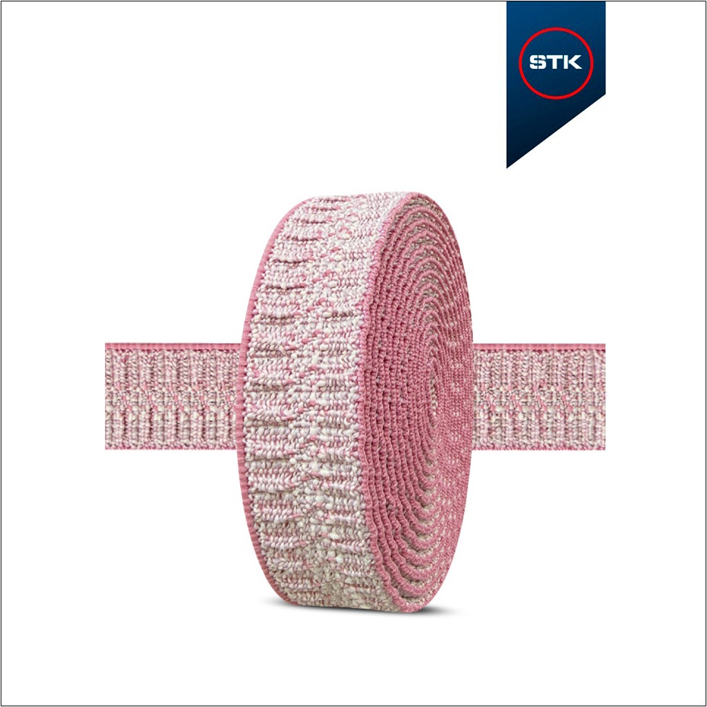 EL&Aacute;STICO STK 2475 25MM BAUNILHA / LAVANDA (TRAMA GOIABA)